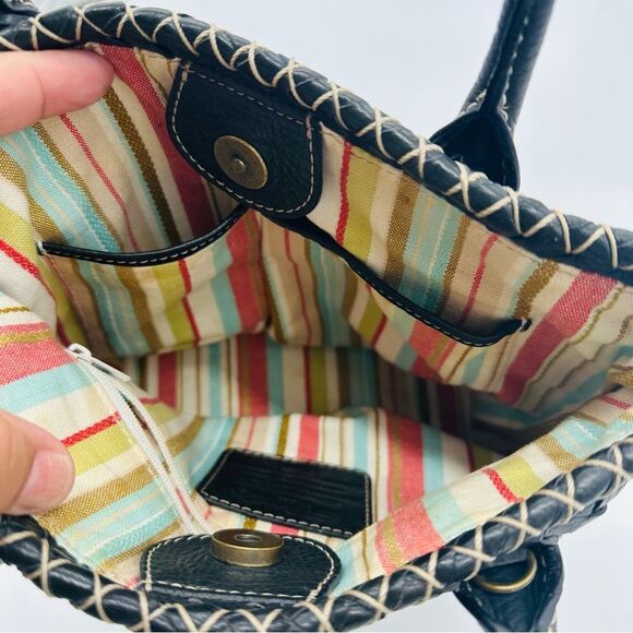 Fossil Black Leather Small Tote Bag with Structured Design - Picture 10 of 10